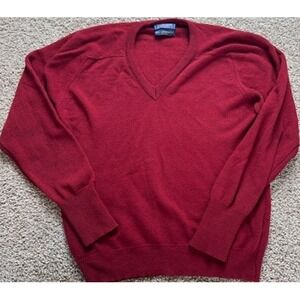 Vintage Pendleton Lambswool V-Neck Sweater Size Large
